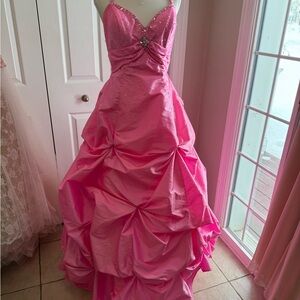 Mori Lee Vibrant Pink Dress